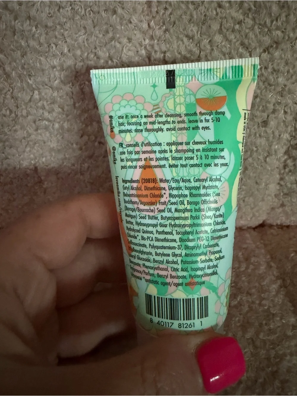 amika Mint Floral Intense Strength Repair Mask